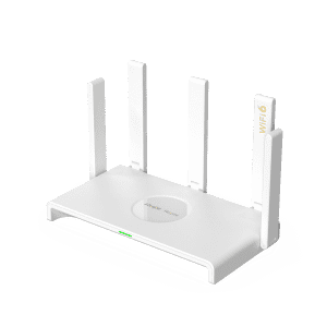 Side-angle of Ruijie Reyee RG‑EW3000GX home WiFi router