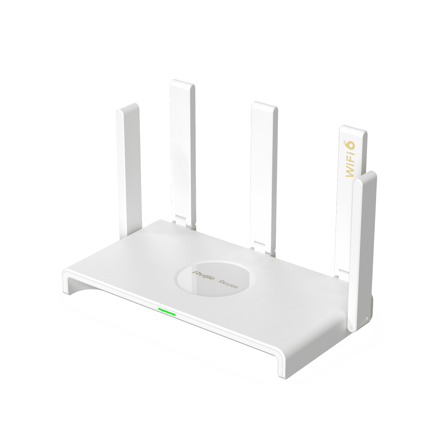 Side-angle of Ruijie Reyee RG‑EW3000GX home WiFi router