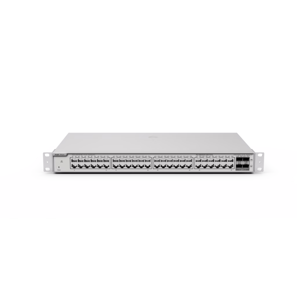 Rear ports view of RG-NBS5200 managed switch 10G uplink