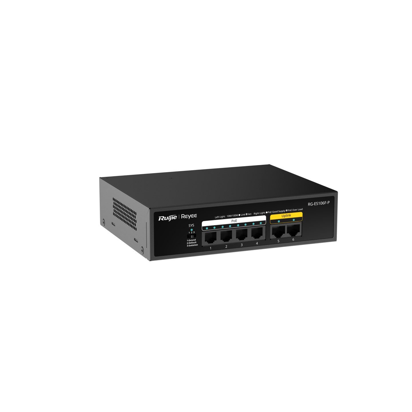 Ruijie Reyee RG-ES106F-P, 6-Port 10/100 Mbps Unmanaged PoE Switch - Image 2