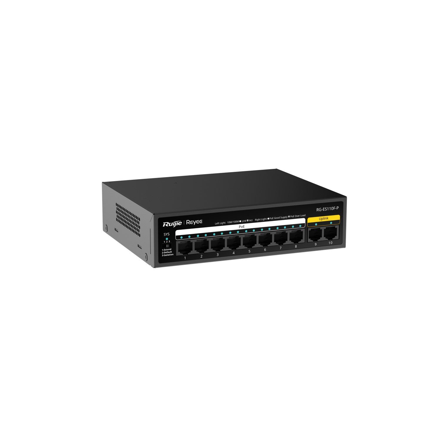 Ruijie Reyee RG-ES110F-P, 10-Port 10/100 Mbps Unmanaged PoE Switch - Image 3