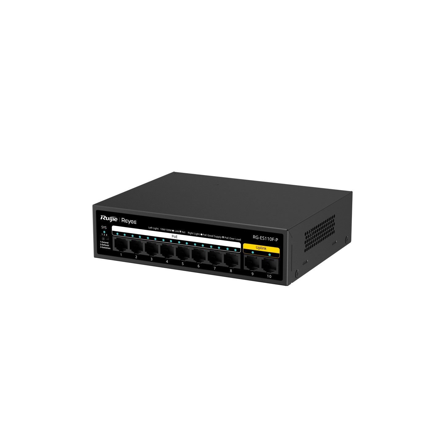 Ruijie Reyee RG-ES110F-P, 10-Port 10/100 Mbps Unmanaged PoE Switch - Image 2